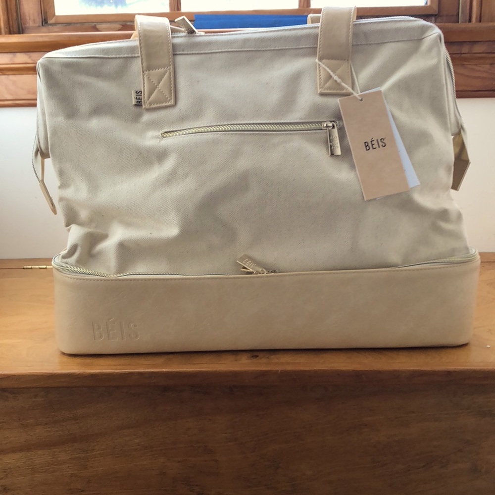 NWT Beis Travel - The Weekender in Beige